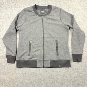 New Era Ladies XL French Terry Gray Heather Baseball Full-Zip Jacket LNEA503